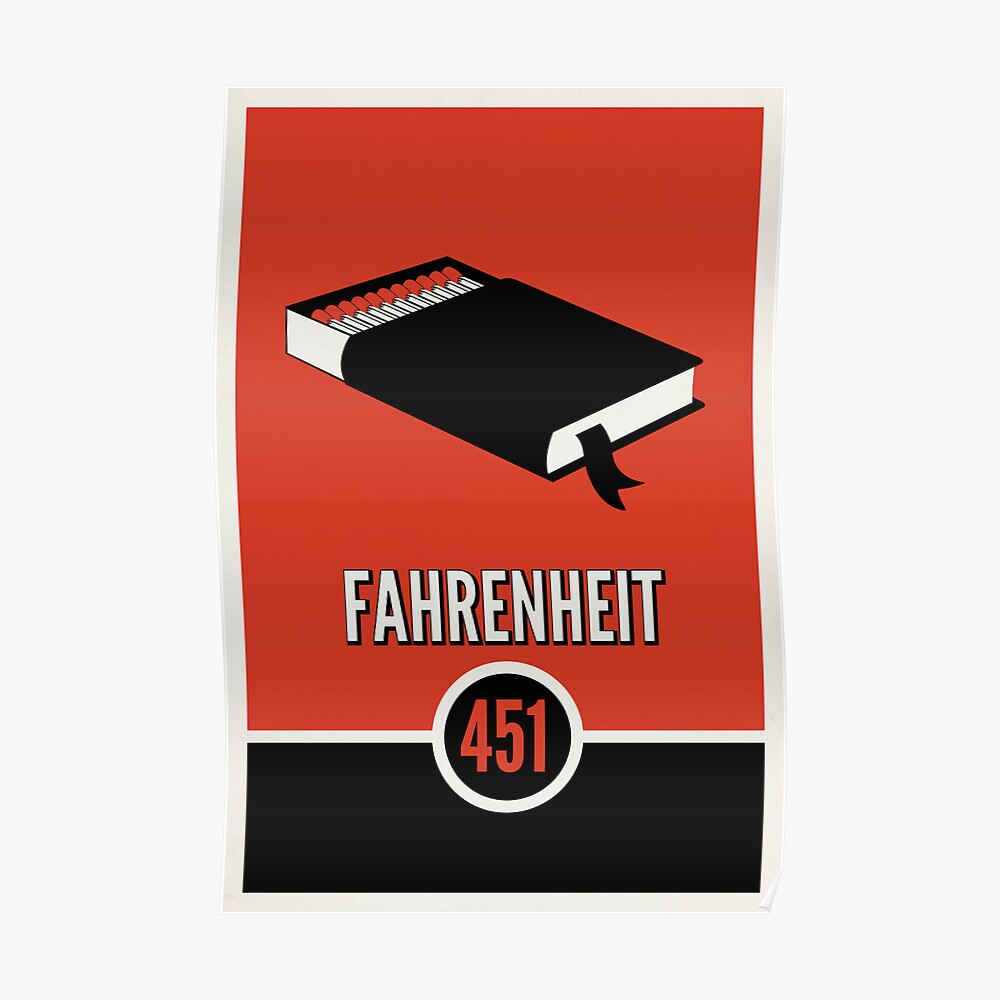 fahrenheit-451-poster-by-brickhut-redbubble