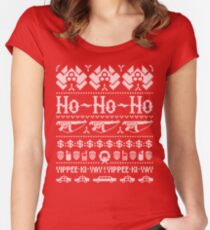 McClane Christmas Sweater White Women's Fitted Scoop T-Shirt