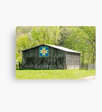 Kentucky Barn Quilt - Eight-Pointed Star Metal Print