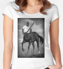 WARRIOR CENTAUR....PILLOW-TOTE BAG,GRAPHIC TEE SHIRT-SCARF-ECT... Women's Fitted Scoop T-Shirt