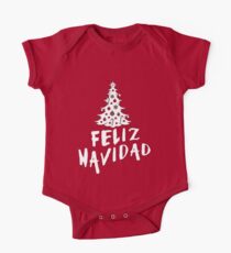 Feliz Navidad with Tree One Piece - Short Sleeve