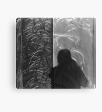 Shadow in Brushed Steel Canvas Print