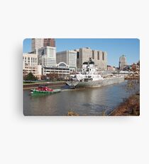 Tugboat & Freighter Canvas Print