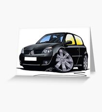 RenaultSport Clio 182 Black Greeting Card