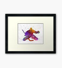 Hockey porter in watercolor Framed Print