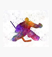 Hockey porter in watercolor Photographic Print