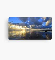 Devon: Time for one last surf at Saunton Sands Canvas Print