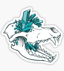 Pegatina Crystal Skull - Wolf