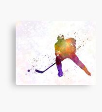 Hockey-Skater im Aquarell Metalldruck