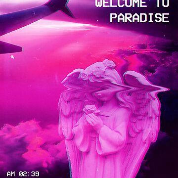 Aesthetic Vaporwave Angel Statue. Welcome to Paradise Meme design Tote Bag  by D&C DesignStudio