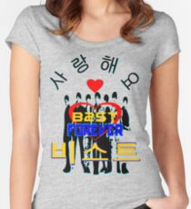 ㋡♥♫Love B2ST Forever Splendiferous Clothes & Stickers♪♥㋡ Women's Fitted Scoop T-Shirt