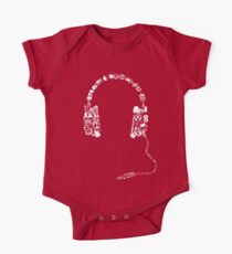 Headphones Collage Baby Body Kurzarm
