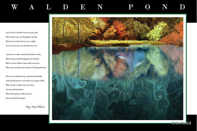 "Tribute to Henry David Thoreau, Walden Pond with Poem" Photographic