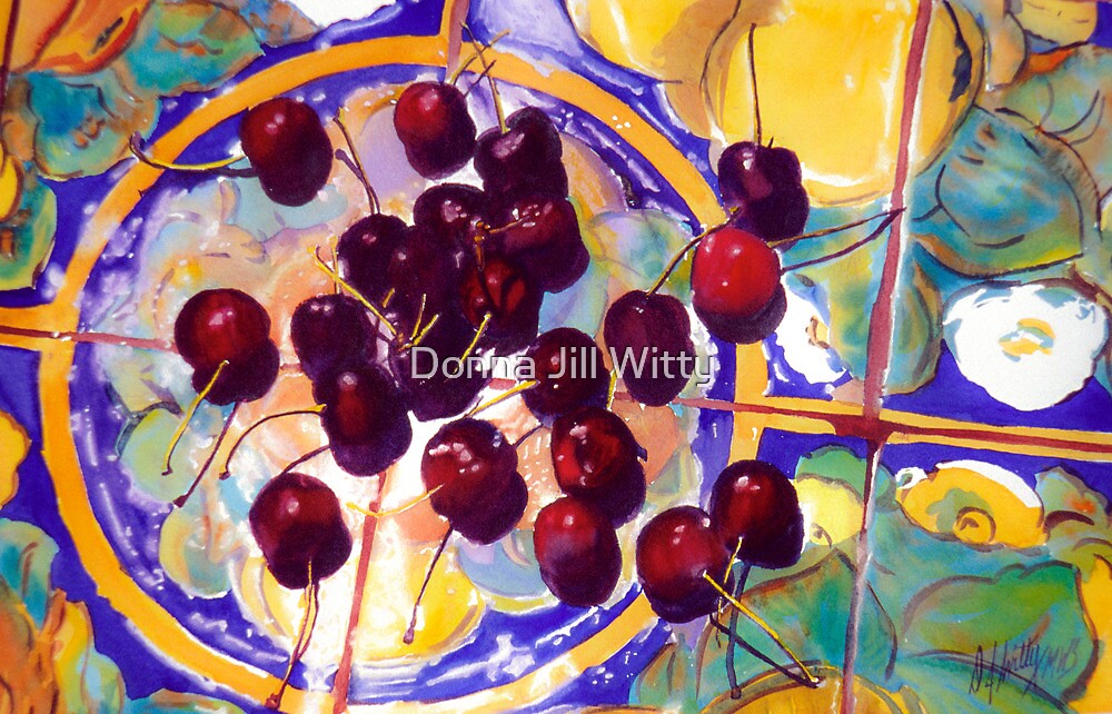 "Cherries Jubilee" by Donna Jill Witty Redbubble