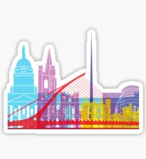 Dublin skyline pop Sticker