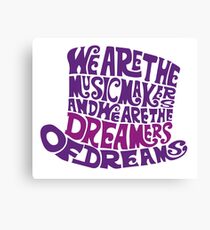 Willy Wonka Hat Dreams - Purple Canvas Print
