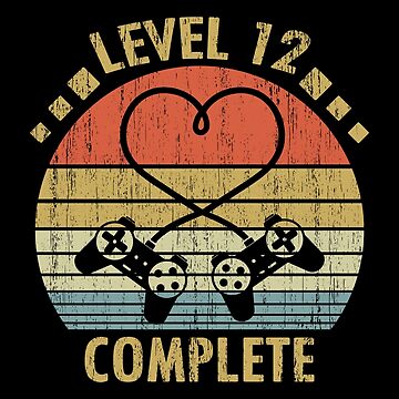 12nd Wedding Anniversary Gift - Level 12 Complete Video Gamer | Poster