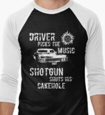 Driver Picks the Music Men's Baseball ¾ T-Shirt