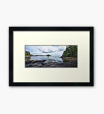 Blue Hill Stitch Framed Print