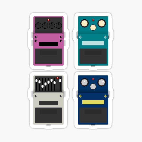 Guitar Pedals - Set #2 Sticker