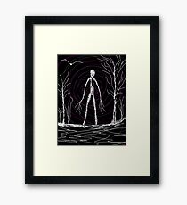 spooky woods whimsical astral magical mystical pagan wiccan witchcraft occult creepy art man Framed Print