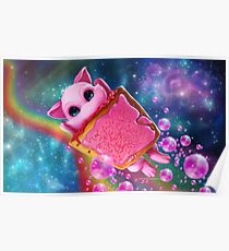 Rainbow Pop Tart Space Mew Poster