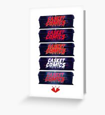 Caskets Comics Logo Greeting Card