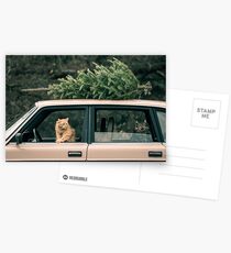 Volvo Christmas Cats Postkarten