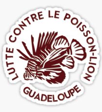 Lutte contre le poisson-lion - Guadeloupe - Bordeaux Sticker