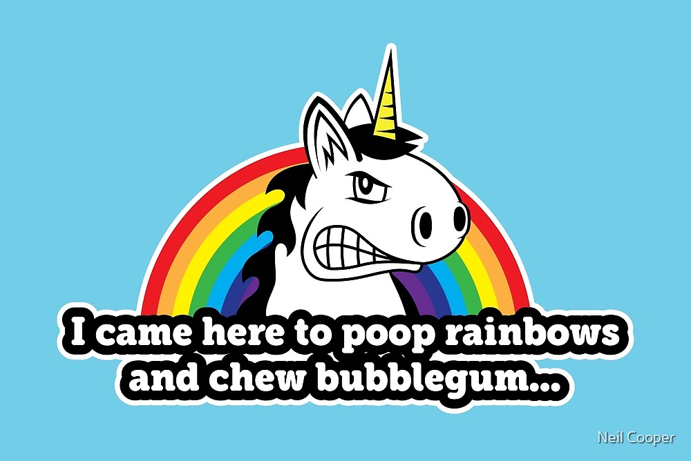 "Rainbows & Bubblegum - Unicorn design" by Neil Cooper | Redbubble