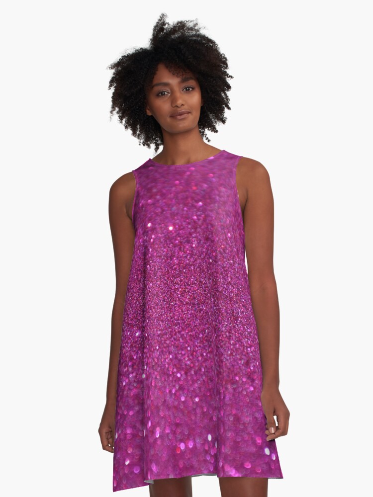 hot pink glitter dress