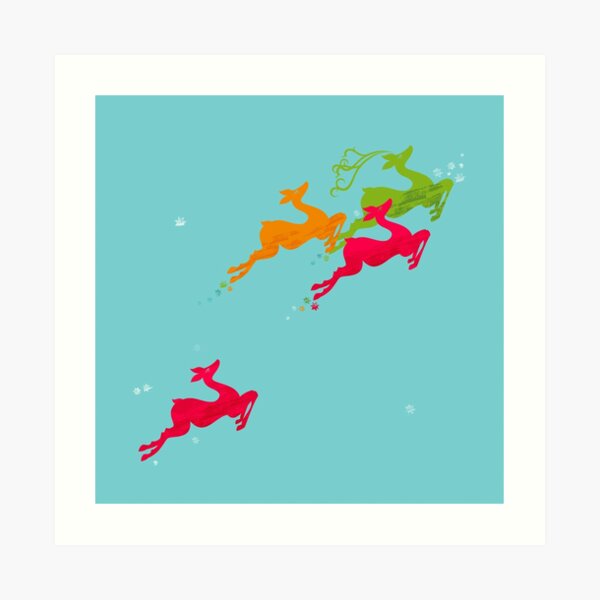Winer Deer Art Print