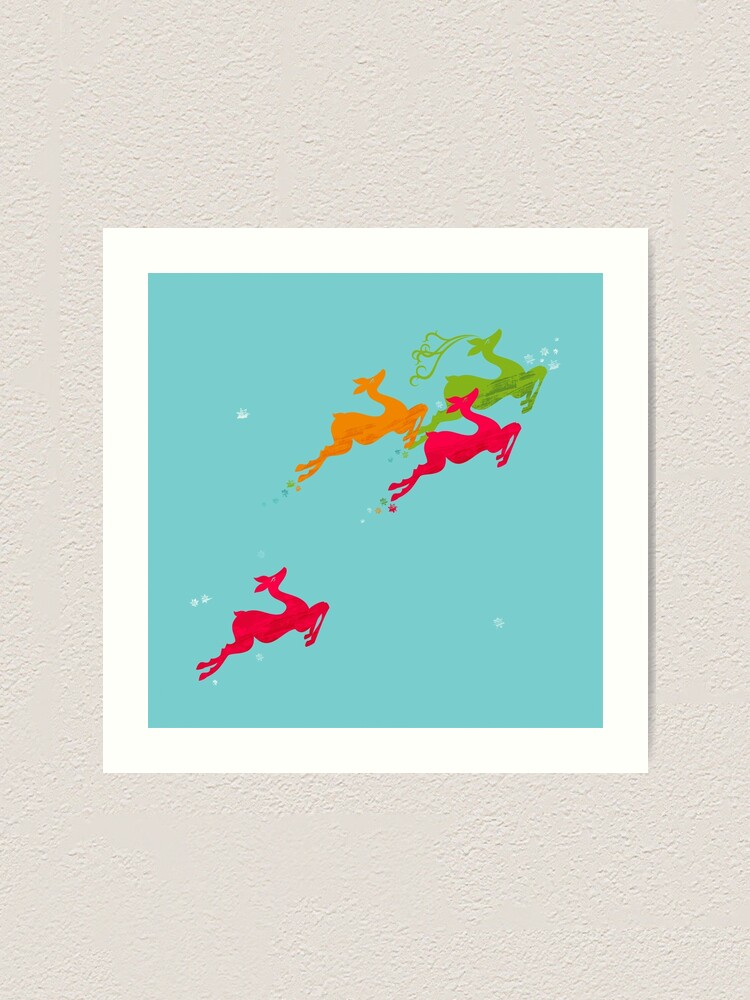 Alternate view of Winer Deer Art Print