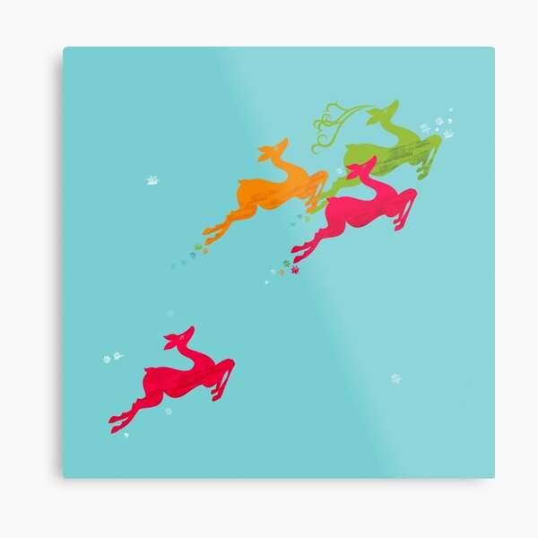 Winer Deer Metal Print