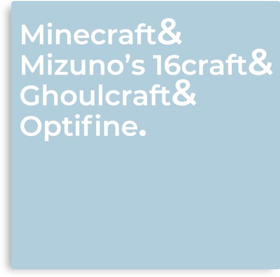 Minecraft Optifine Custom Item Textures Canvas Print By Blisschen Redbubble - optifine for roblox