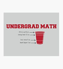 Undergrad Math Photographic Print