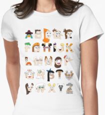 P&F Alphabet Women's Fitted T-Shirt