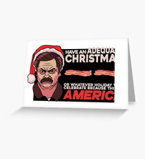 A Ron Swanson Christmas V.2 Greeting Card