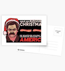 A Ron Swanson Christmas V.2 Postcards