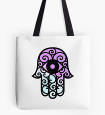 Hamsa Purple/Blue Tote Bag