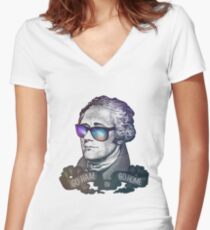 Hamilton: Go Ham or Go Home! Women's Fitted V-Neck T-Shirt