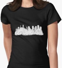 Landmark Skyline - Birmingham Alabama - Chalkboard Art Women's Fitted T-Shirt