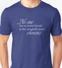 Cheese Friends white for high necked Unisex T-Shirt