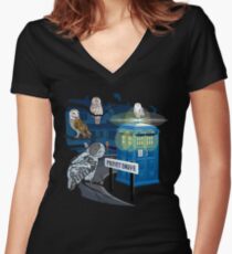 Hedwig Says Who! Women's Fitted V-Neck T-Shirt