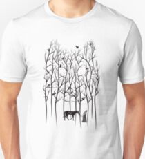 Snow and Ghost Amongst Crows Unisex T-Shirt