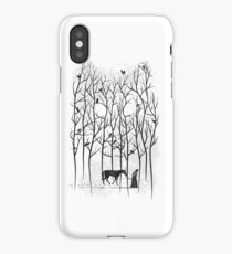 Snow and Ghost Amongst Crows iPhone Case