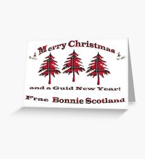Tartan Christmas Card Greeting Card