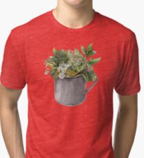 Mug with green forest growth Tri-blend T-Shirt