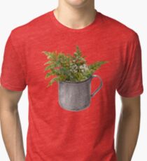 Mug with fern leaves Tri-blend T-Shirt
