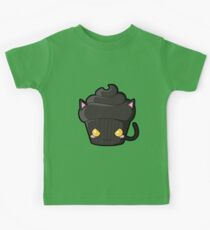 Spooky Cupcake - Black Cat Kids Tee